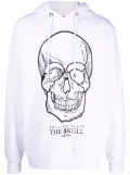 Philipp Plein crystal-skull pullover hoodie - White