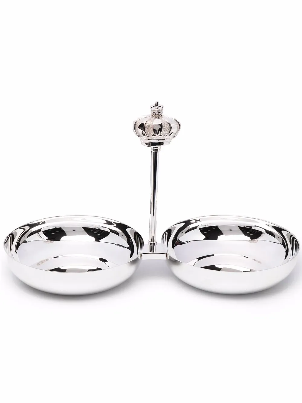 

Christofle Royal Jack silver-plated dog and cat double bowl