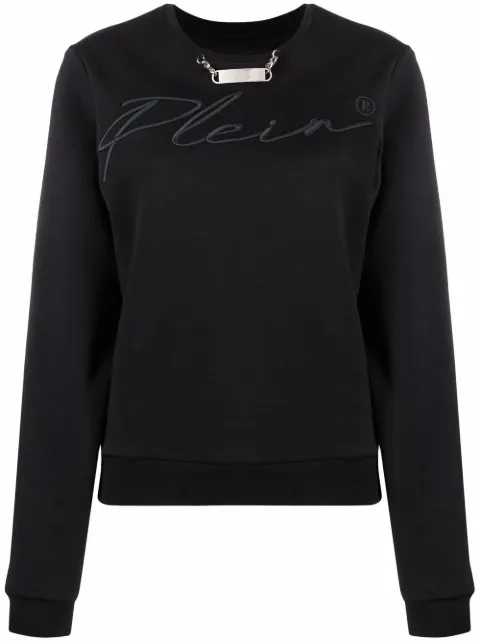 Philipp Plein سويت شيرت مطرز بشعار الماركة المميز