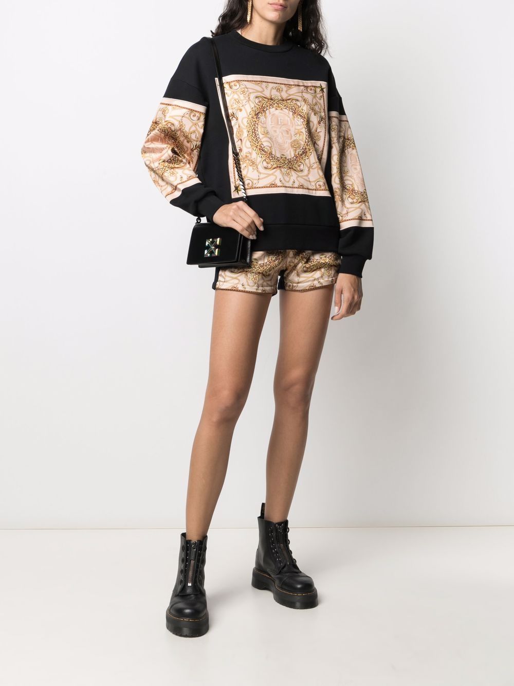 Philipp Plein Sweater met barokprint - Zwart