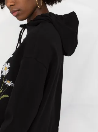 daisy print drawstring hoodie展示图