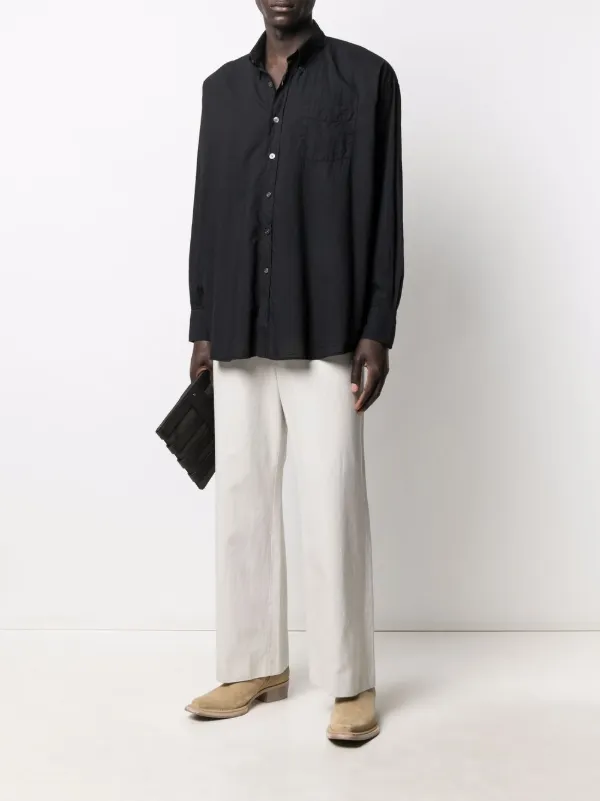 新品 46 23aw OUR LEGACY クラシックシャツ 緑 6063 OUR LEGACY＞CLASSIC SHIRT -Black Silk- | MAKES ONLINE STORE
