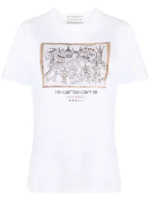 Courrèges コントラストトリム Tシャツ | ホワイト | FARFETCH JP