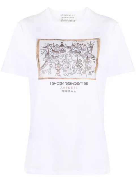 10 CORSO COMO Seoul shop print T-shirt