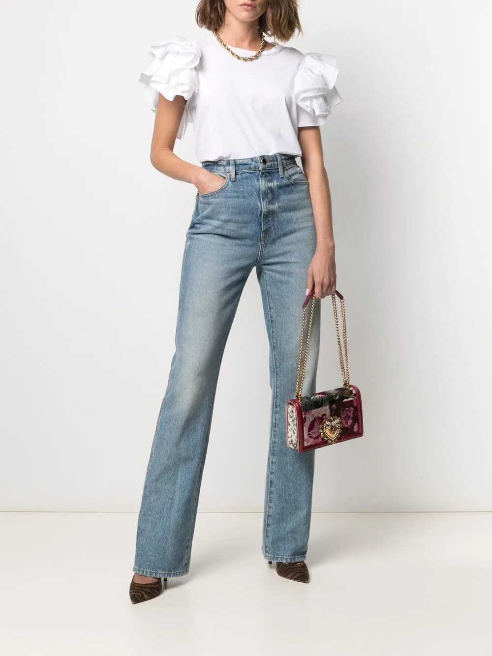 фото Dolce & gabbana сумка на плечо devotion с принтом