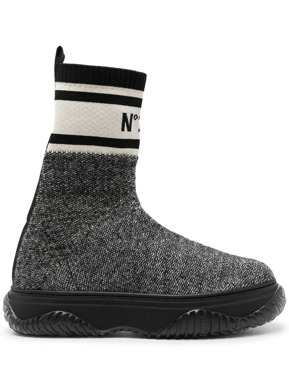 

Nº21 logo-print sock-style sneakers - Black