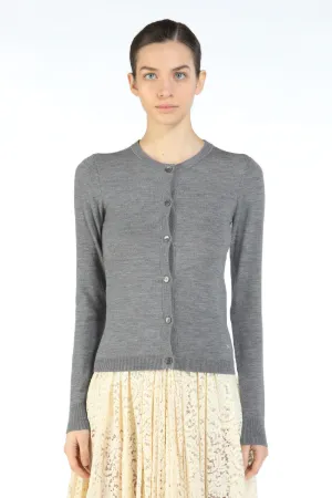 Logo-Embroidered Cardigan in grey | N 