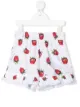 Image 1 of Monnalisa strawberry-print ruffle-trim shorts