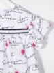 Monnalisa graphic-print ruffled blouse