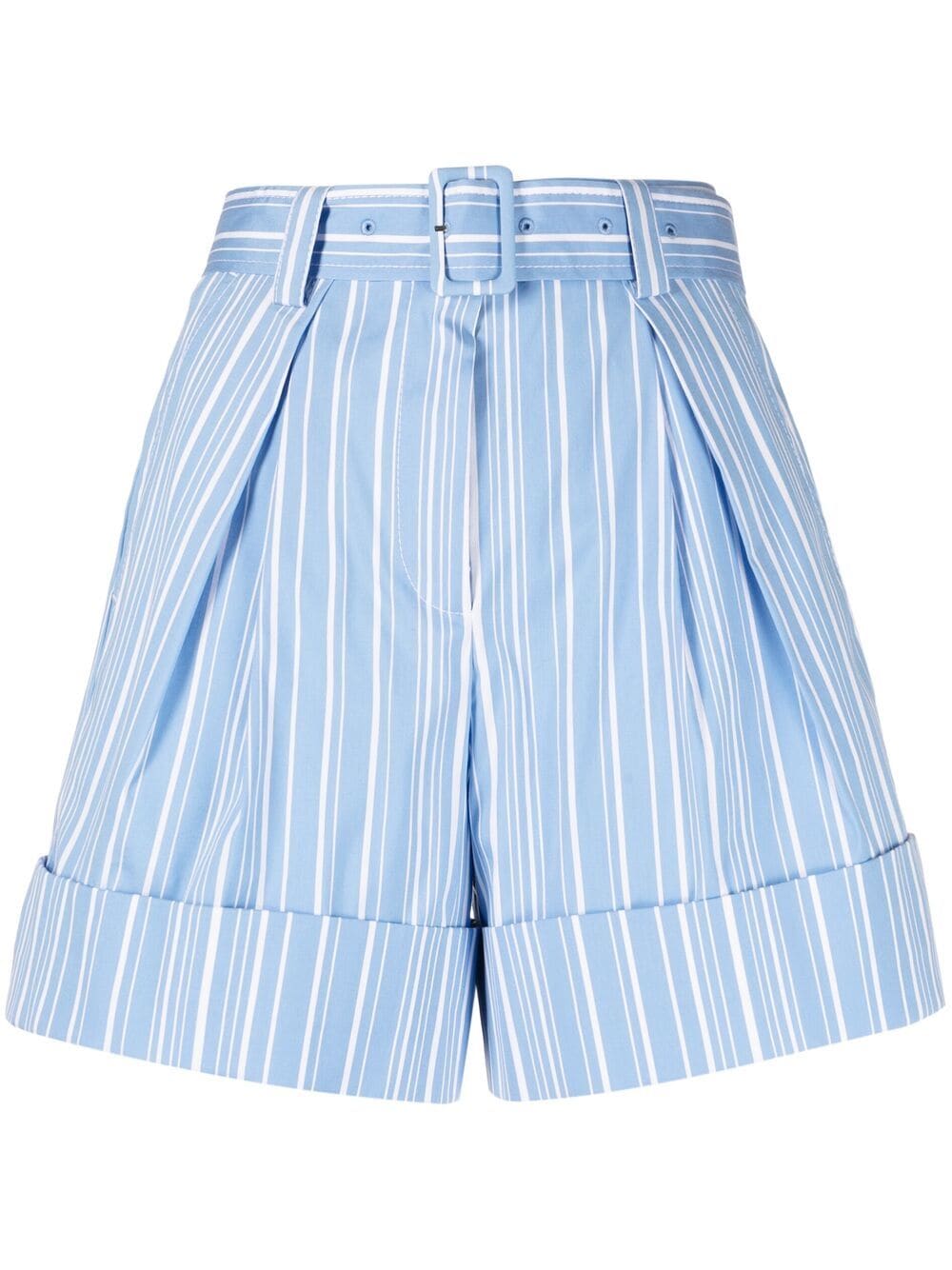 фото Krizia stripe-print belted shorts