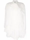 Valentino Garavani sheer ruffle-embellished silk blouse - White