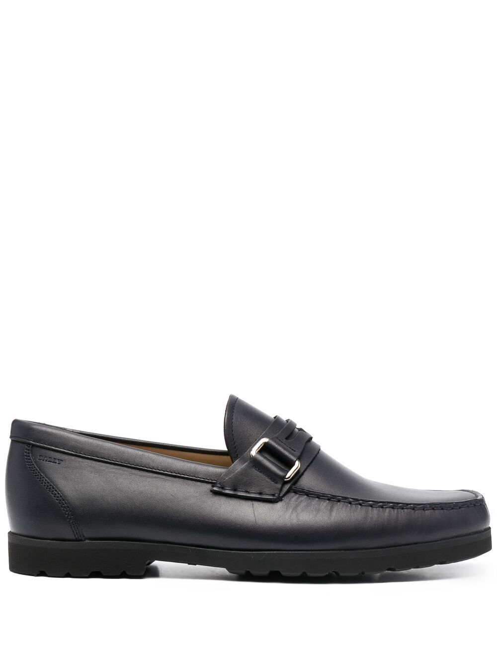 Bally Slip-on Leather Loafers In Blue