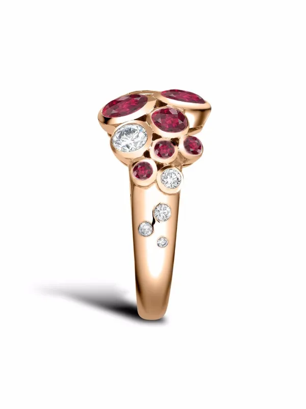 Pragnell 18kt Rose Gold Bubbles Ruby And Diamond Dress Ring | Pink |  FARFETCH ID