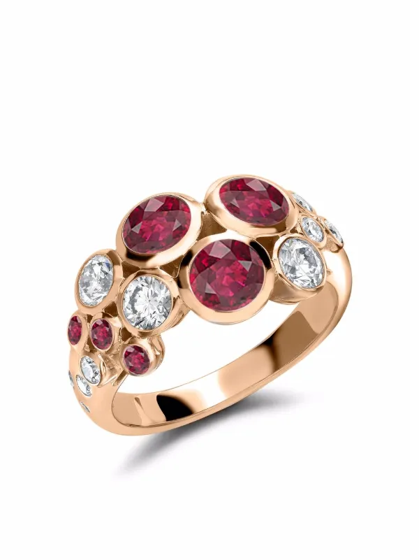 Pragnell 18kt Rose Gold Bubbles Ruby And Diamond Dress Ring | Pink |  FARFETCH GE