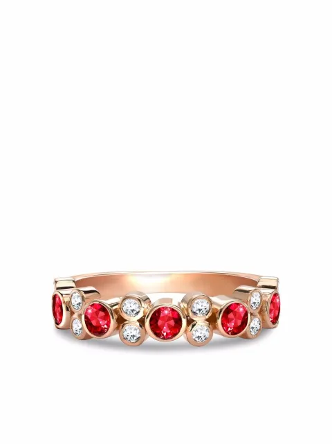 Pragnell 18kt rose gold Bubbles ruby and diamond ring