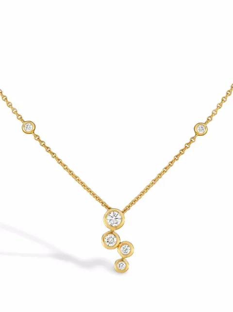 Pragnell 18kt rose gold Bubbles diamond drop pendant necklace