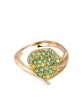 Pragnell 18kt yellow gold Wildflower Honeysuckle tsavorite and yellow diamond ring