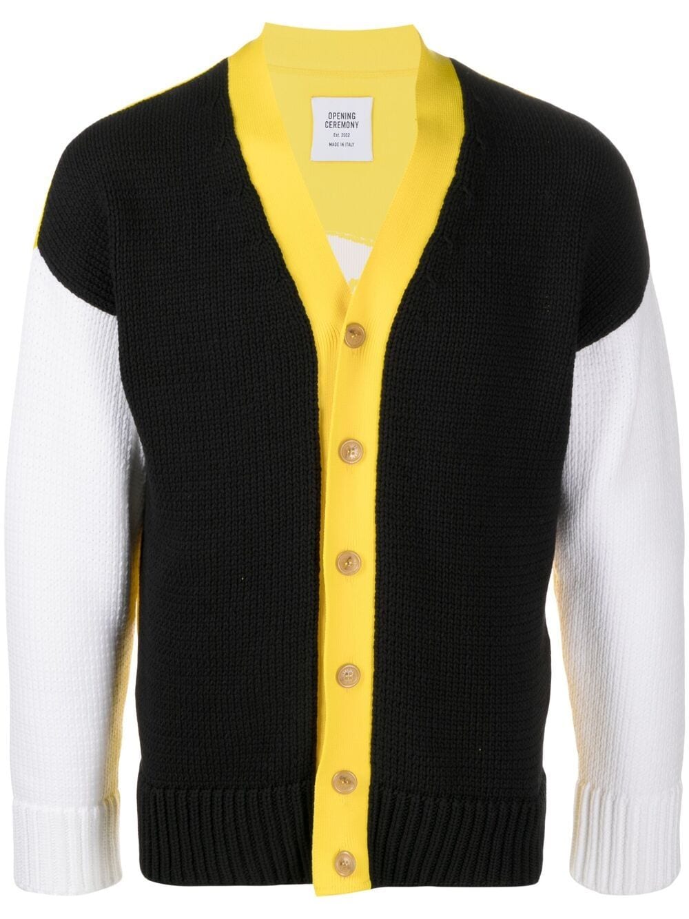 OPENING CEREMONY COLOURBLOCK LOGO CARDIGAN