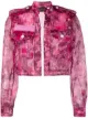 Image 1 of Mr & Mrs Italy Blossom camouflage-print cropped jacket