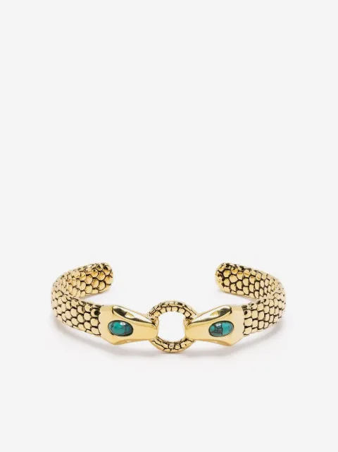 Aurelie Bidermann Bracciale rigido doppio serpente Tao