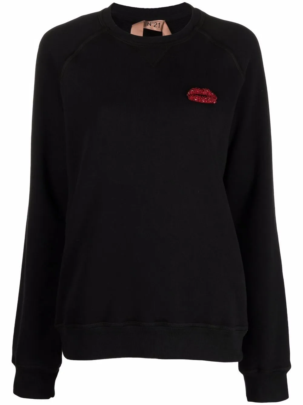 

Nº21 embellished lip-motif sweatshirt - Black