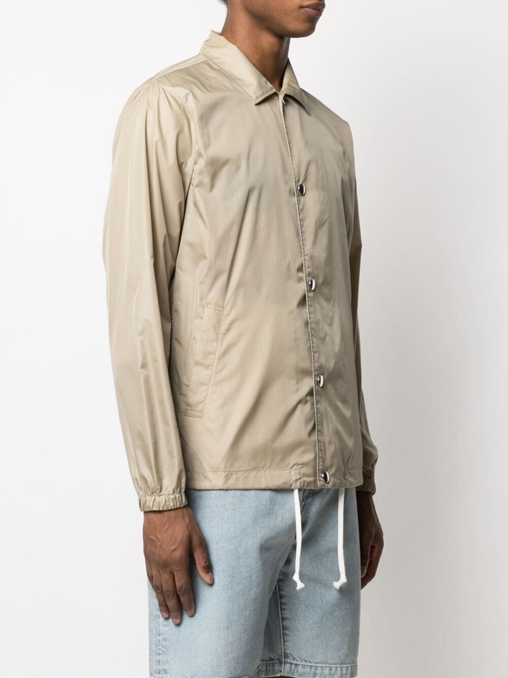 Shop Comme Des Garçons Shirt Drawstring-waist Lightweight Jacket In Neutrals