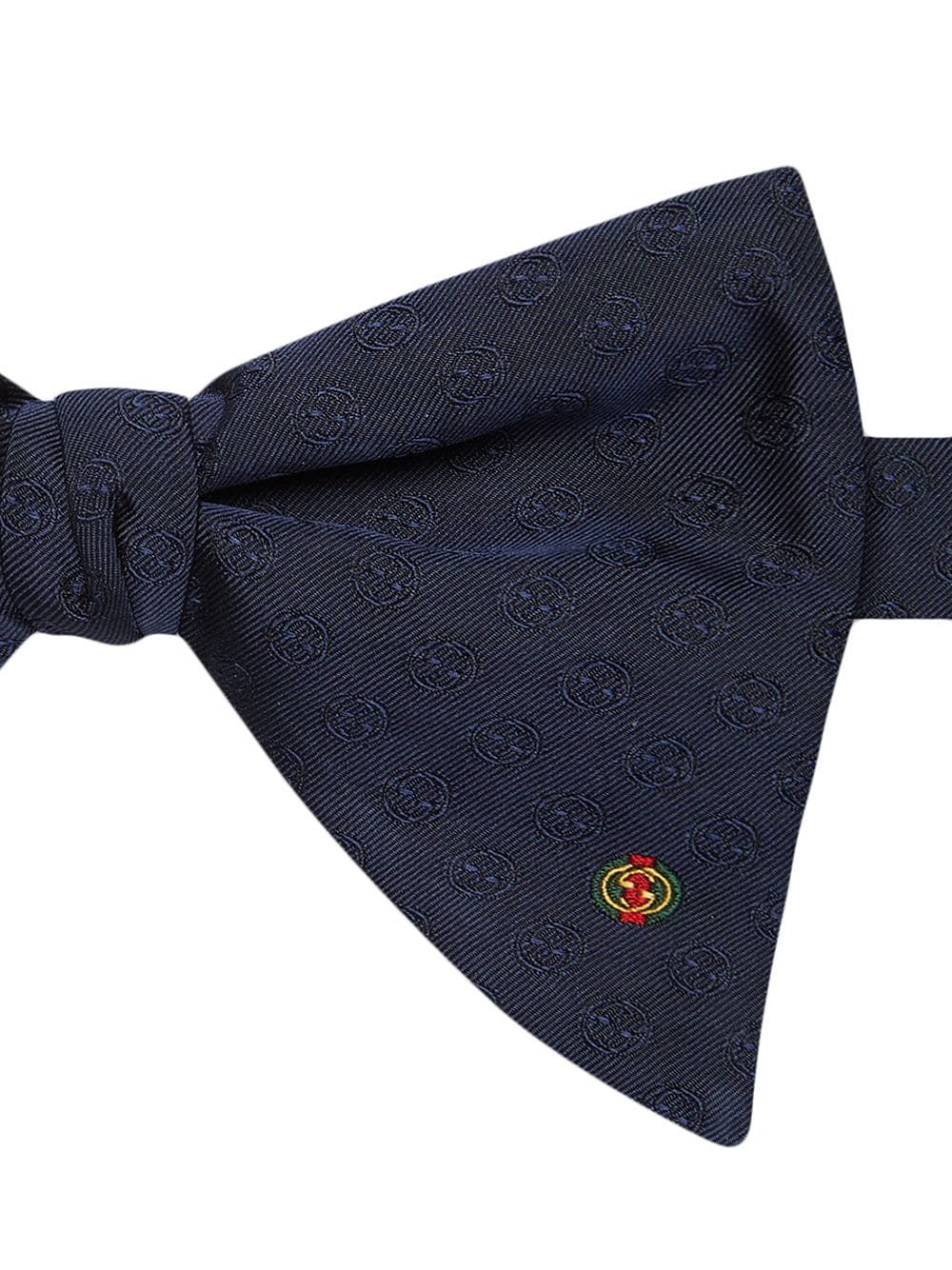 Gucci Interlocking G Silk Bow Tie - Blue