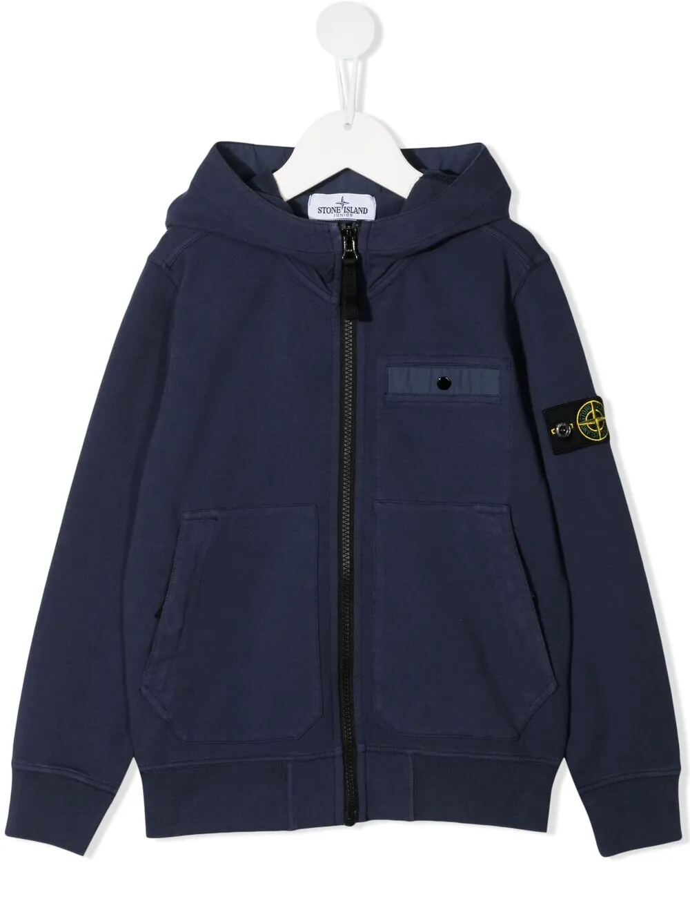 фото Stone island junior худи на молнии с логотипом