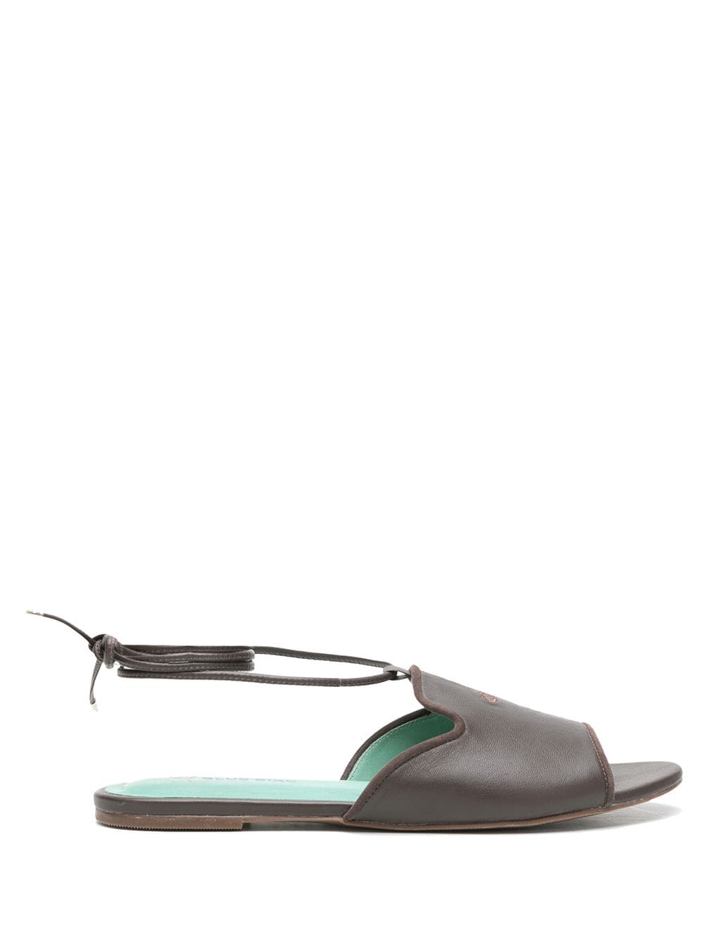 Blue Bird Shoes Open-toe Tie-fastening Sandals In Brown