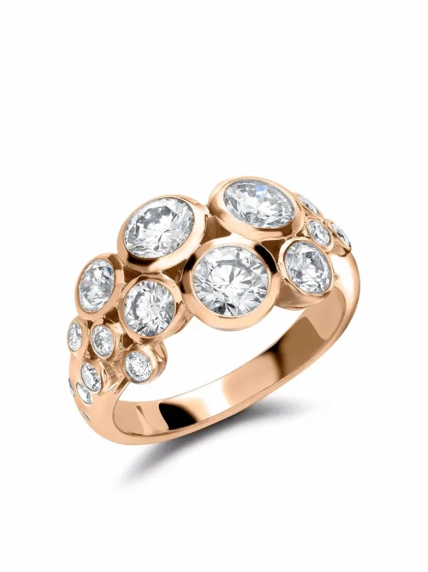 Pragnell 18kt Rose Gold Bubbles Diamond Dress Ring - Pink