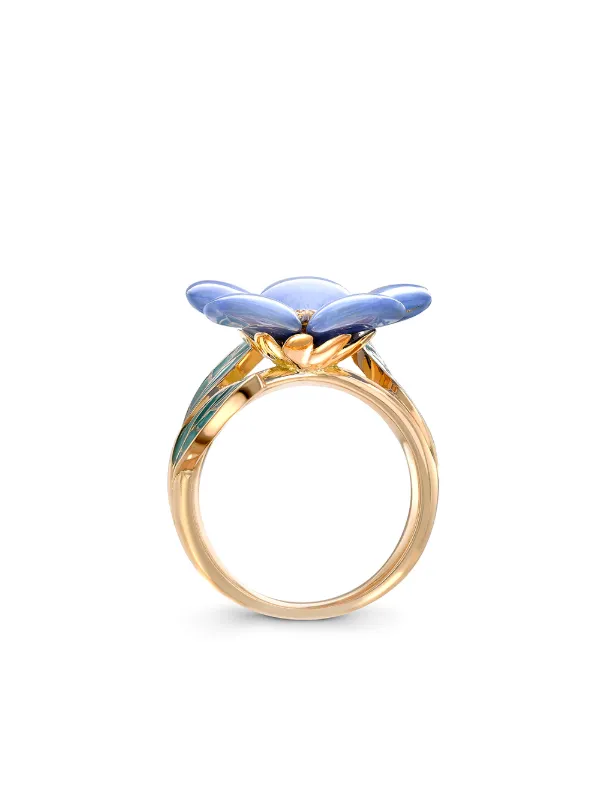 Pragnell 18kt Yellow Gold Wildflower Blue Flax Yellow Diamond Ring Gold  FARFETCH MY