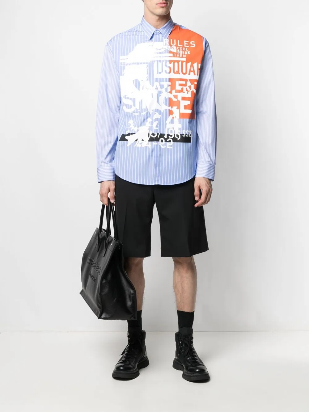 фото Dsquared2 рубашка с графичным принтом