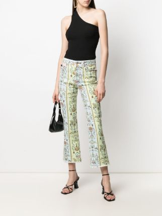 Tuileries-print cropped jeans展示图