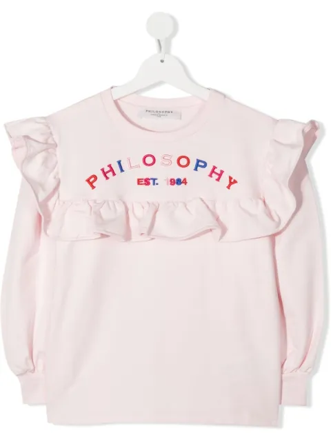 Philosophy Di Lorenzo Serafini Kids TEEN ruffled-trim jumper