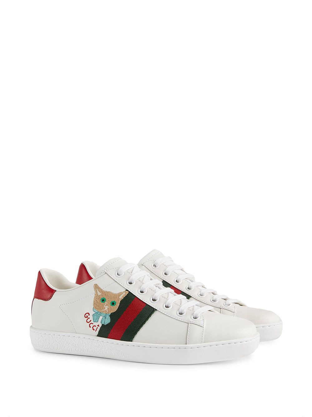 Gucci Ace sneakers met borduurwerk - Wit