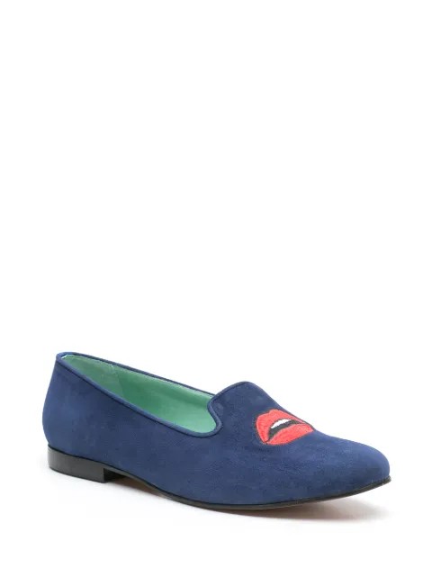 Shop Blue Bird Shoes embroidered suede loafers with Express Delivery ...