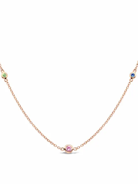 Pragnell 18kt rose gold Sundance rainbow sapphire necklace