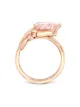 Pragnell anillo Wildflower Harebell en oro rosa de 18kt con morganita y diamantes