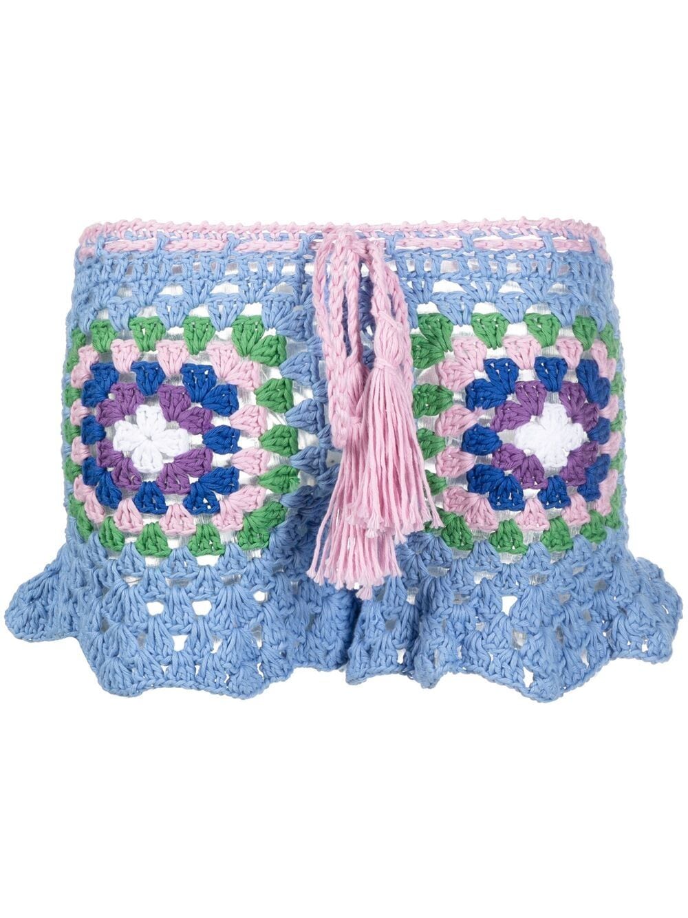 Matimì Crochet Knitted Shorts In Blue