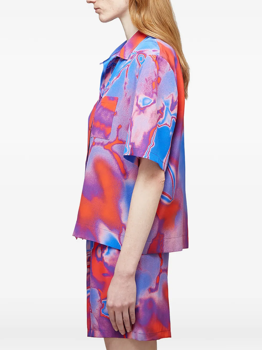  Mcq Top Con Estampado Abstracto - Azul 