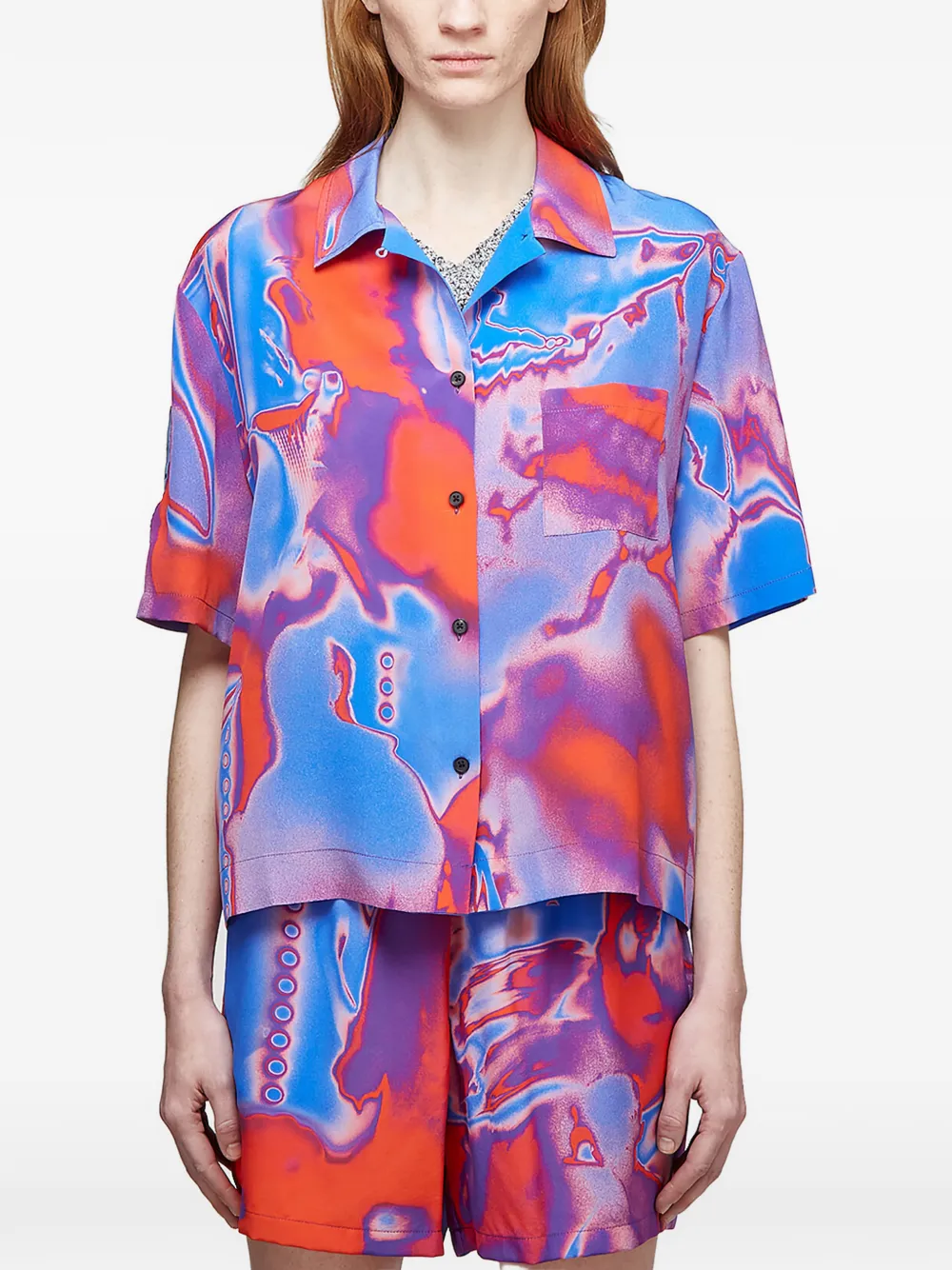 MCQ Top con stampa - Blu