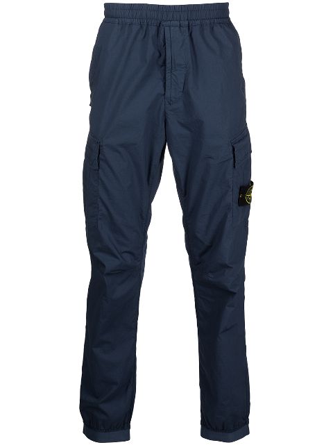 stone island logo patch track pants