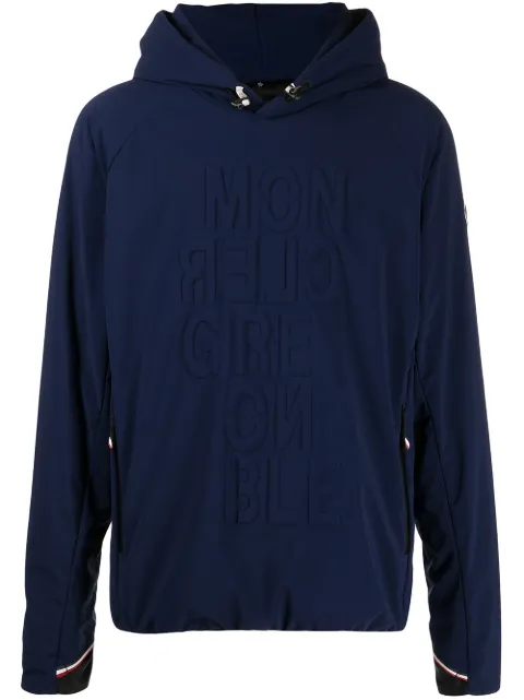 Moncler Grenoble embossed logo hoodie