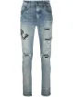 Image 1 of AMIRI embroidered-logo ripped-detail jeans