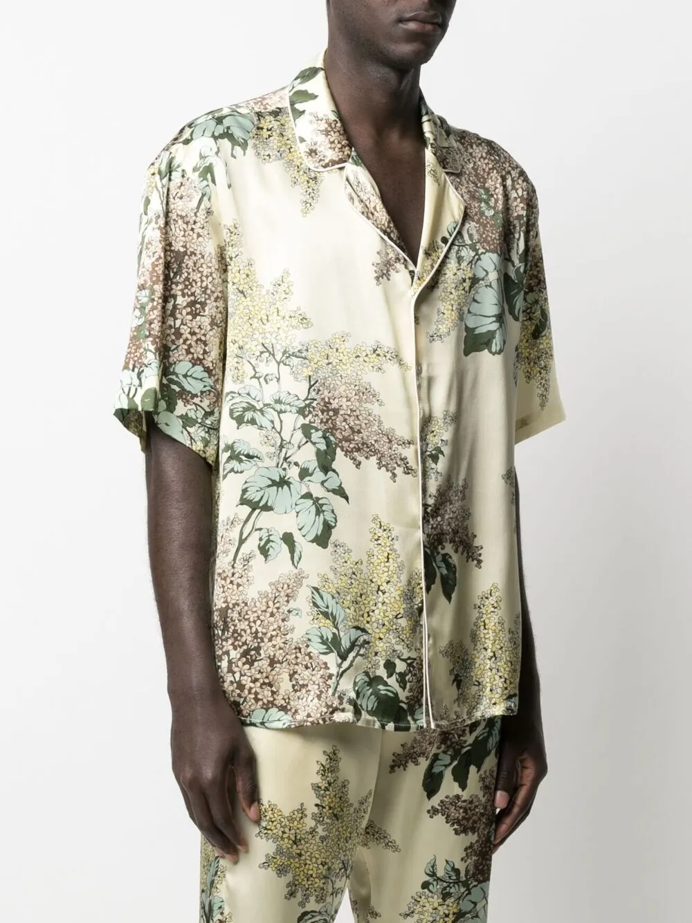 фото Mouty атласная рубашка с принтом