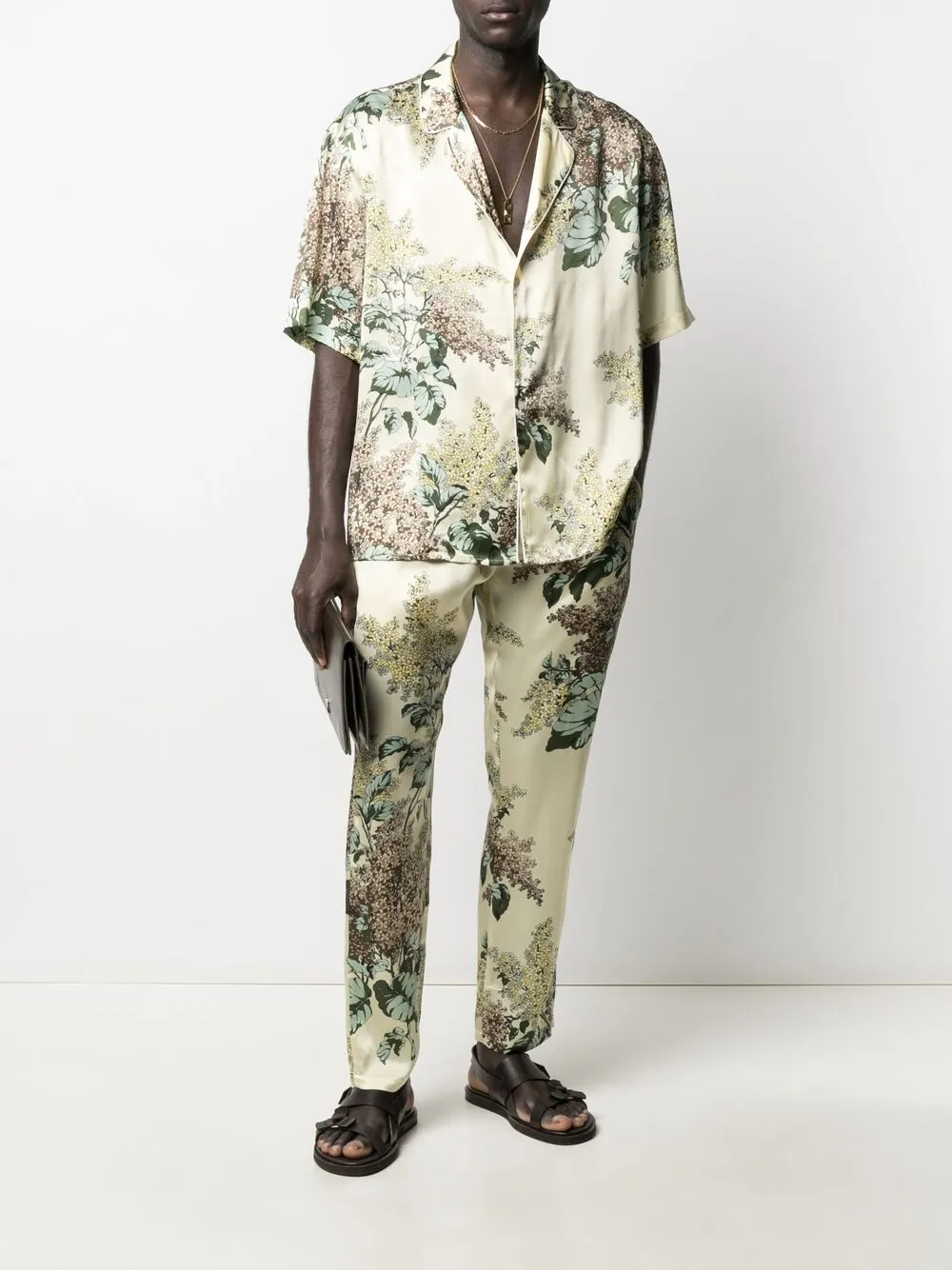 фото Mouty атласная рубашка с принтом