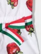 Monnalisa strawberry print playsuit
