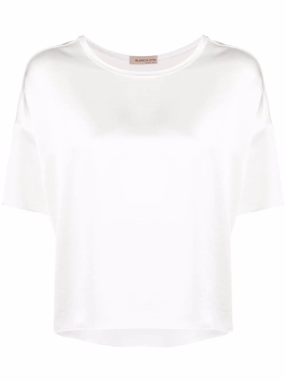 

Blanca Vita blusa de satén Bergenia - Blanco