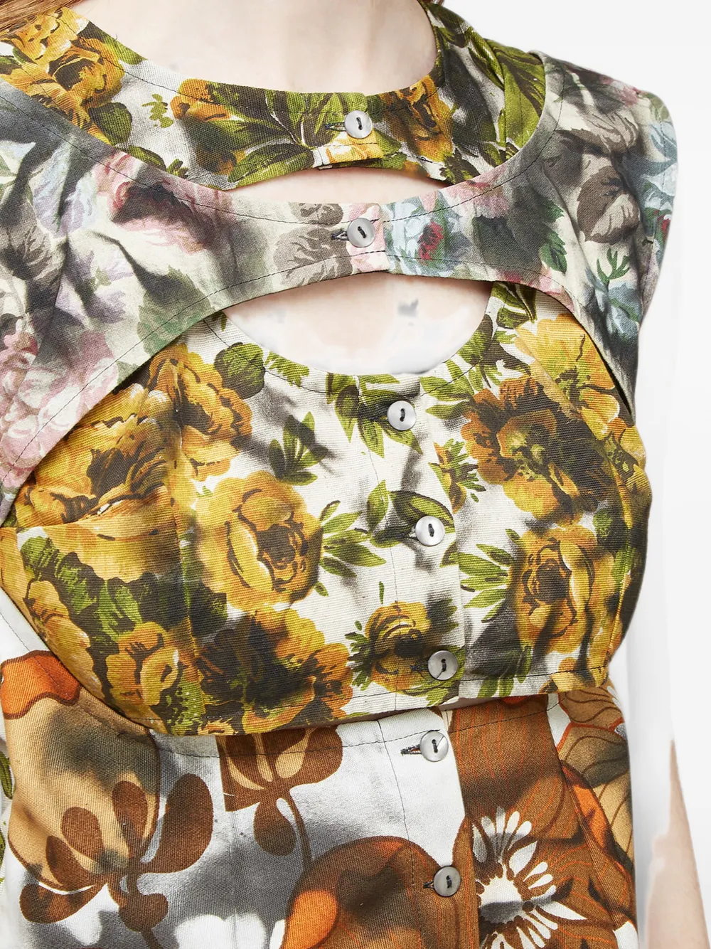 Rave Review Top met bloemenprint Geel