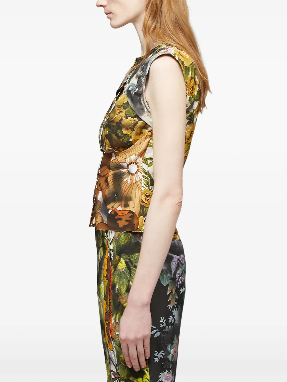 Rave Review Top met bloemenprint Geel